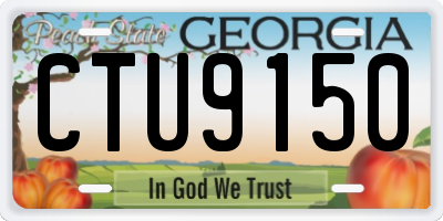 GA license plate CTU9150