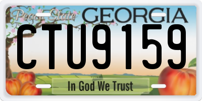 GA license plate CTU9159