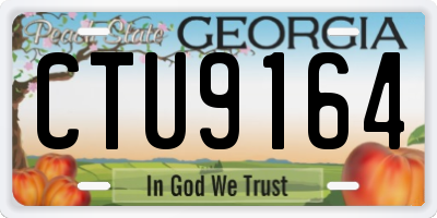 GA license plate CTU9164