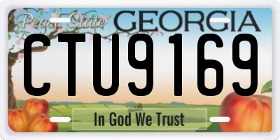 GA license plate CTU9169
