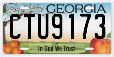 GA license plate CTU9173