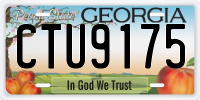 GA license plate CTU9175