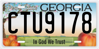 GA license plate CTU9178