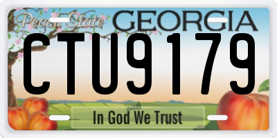 GA license plate CTU9179