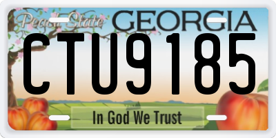 GA license plate CTU9185