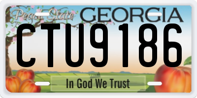 GA license plate CTU9186
