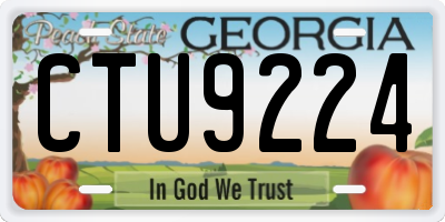 GA license plate CTU9224