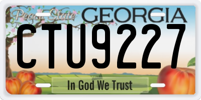 GA license plate CTU9227