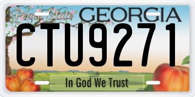 GA license plate CTU9271