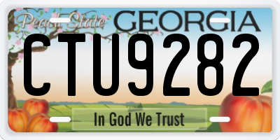 GA license plate CTU9282