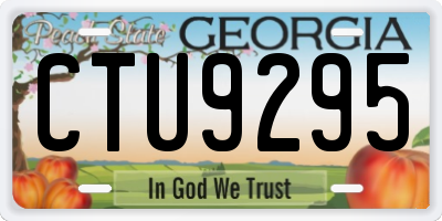GA license plate CTU9295