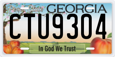 GA license plate CTU9304