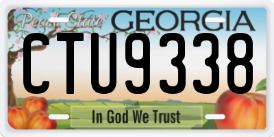 GA license plate CTU9338