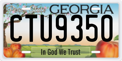 GA license plate CTU9350