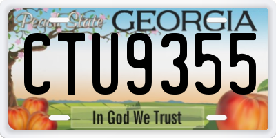 GA license plate CTU9355
