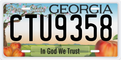 GA license plate CTU9358
