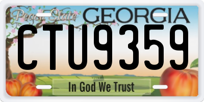 GA license plate CTU9359