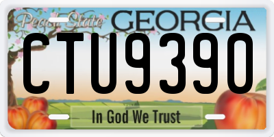 GA license plate CTU9390
