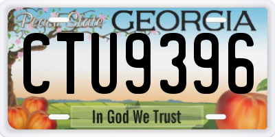 GA license plate CTU9396