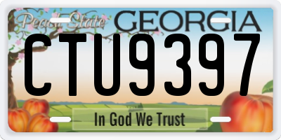 GA license plate CTU9397