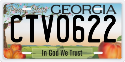 GA license plate CTV0622