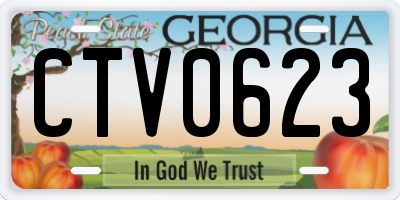 GA license plate CTV0623