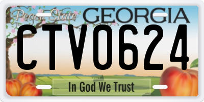 GA license plate CTV0624