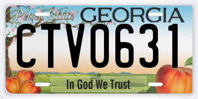 GA license plate CTV0631