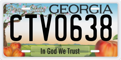 GA license plate CTV0638