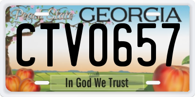 GA license plate CTV0657