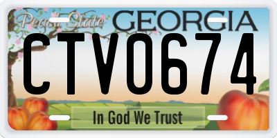GA license plate CTV0674