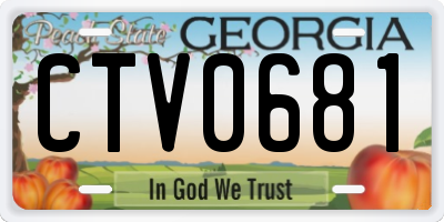 GA license plate CTV0681