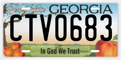 GA license plate CTV0683