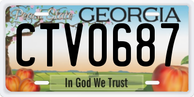 GA license plate CTV0687