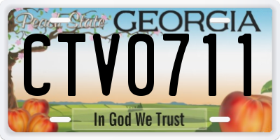 GA license plate CTV0711