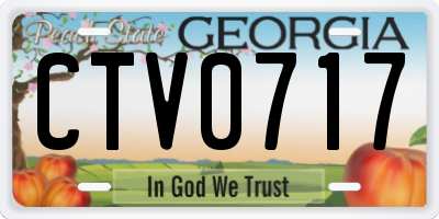 GA license plate CTV0717