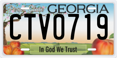 GA license plate CTV0719