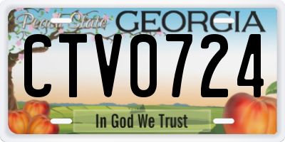 GA license plate CTV0724