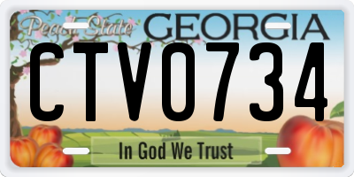 GA license plate CTV0734