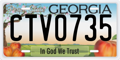 GA license plate CTV0735