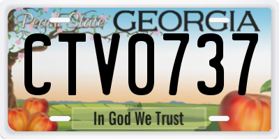 GA license plate CTV0737