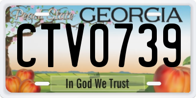 GA license plate CTV0739