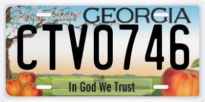 GA license plate CTV0746