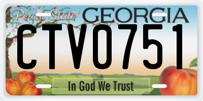 GA license plate CTV0751