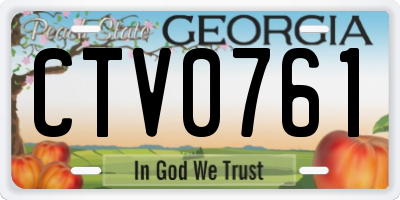 GA license plate CTV0761