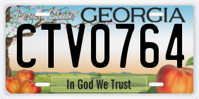 GA license plate CTV0764