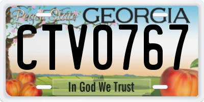 GA license plate CTV0767