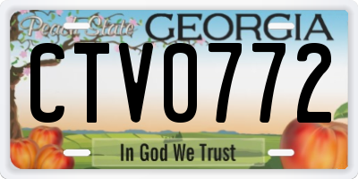 GA license plate CTV0772
