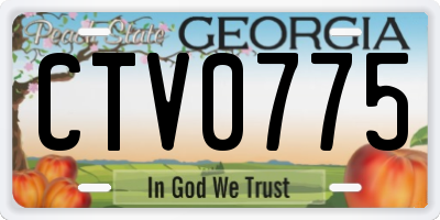 GA license plate CTV0775