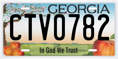 GA license plate CTV0782